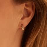 Zilveren goldplated bicolor oorringen voor dames