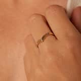 Zilveren bicolor ring zonder stenen voor dames