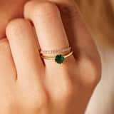 Silberner Ring mit Zirkonia-Beschichtung für Damen