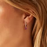 Silberne Herz-Ohrringe mit Zirkonia für Damen