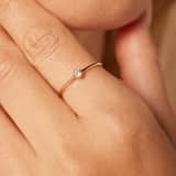 9 karaat ring met zirkonia voor dames