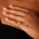 14 karaat geelgouden ring met lab grown diamant 0,5ct voor dames