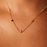 Silberne goldbeschichtete Halskette für Damen