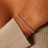 Zilveren tennisarmband voor dames