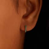 Silberne Ohrringe 12 mm mit Zirkonia