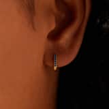 Silberne, goldbeschichtete Ohrringe 12 mm mit Zirkonia
