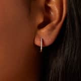 Silberne Creolen 15 mm mit Zirkonia