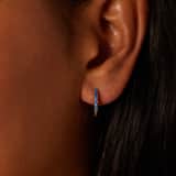 Silberne Ohrringe 15 mm mit Zirkonia