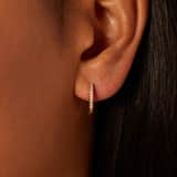 Zilveren goldplated oorringen 15mm met zirkonia