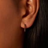 Zilveren goldplated oorringen 15mm met zirkonia