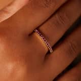 Zilveren goldplated ring met zirkonia voor dames