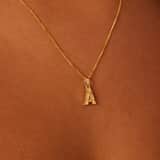 14 karaat geelgouden letterhanger voor dames