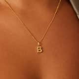 14 Karat Gelbgold Buchstabenanhänger für Damen