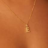 14 Karat Gelbgold Buchstabenanhänger für Damen