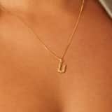 14 Karat Gelbgold Buchstabenanhänger für Damen