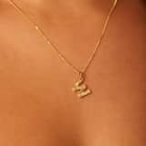 14 Karat Gelbgold Buchstabenanhänger für Damen