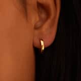 Zilveren goldplated oorringen 13mm voor dames