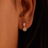 Silberne, goldbeschichtete Ohrringe mit Zirkonia für Damen
