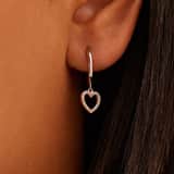 Silberne Ohrringe mit Zirkonia für Damen
