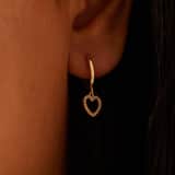 Silberne, goldbeschichtete Ohrringe mit Zirkonia für Damen