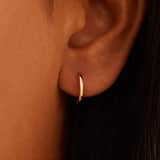 Silberne, goldbeschichtete Ohrringe 12 mm für Damen