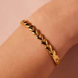 Stainless steel goldplated bangle harten