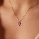 Silberne Halskette mit Herzanhänger und Zirkonia für Damen
