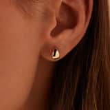 Zilveren goldplated oorknoppen voor dames
