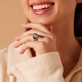 Silberner breiter Ring für Damen