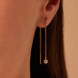 Zilveren oorhangers met plating voor dames