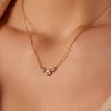 Zilveren goldplated damesketting met hanger