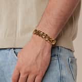 Stainless steel goldplated armband gourmet