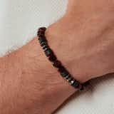 Stainless Steel kralenarmband tijgeroog