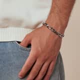 Stainless steel herenarmband gourmetschakel