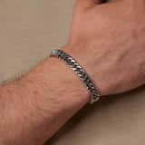 Stainless steel herenarmband gourmetschakel