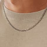 Stainless steel herenketting gourmetschakel
