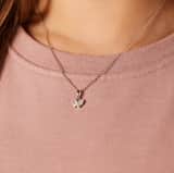 Zilveren ketting met vlinder