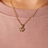 Zilveren goldplated ketting met vlinder