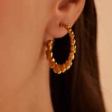 Stalen goldplated oorringen harten