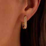 Stainless steel oorringen met kristal voor dames