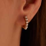 Stainless steel oorringen met parel voor dames