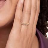 Stainless steel ring met kristal voor dames