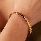 Stainless steel goldplated bangle streep