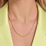 Zilveren goldplated ketting met gourmet schakel