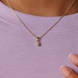 Zilveren goldplated hanger met zirkonia voor dames