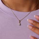 Zilveren goldplated hanger met zirkonia voor dames