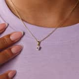 Zilveren goldplated hanger voor dames