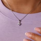 Zilveren ketting met hanger met plating