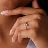 14 karaat geelgouden ring met lab grown diamant voor dames