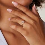 14 karaat ring met lab grown diamant 1ct peer